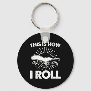 Cool Skateboard Art For Men Women Boys Girls Skate Key Ring