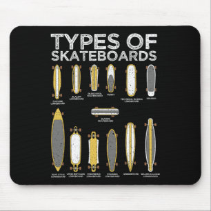 Cool Skateboard Art For Men Women Skateboarder Ska Mouse Pad