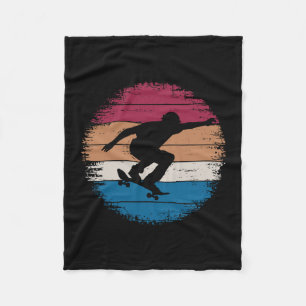 Cool Skateboard Art For Men Women Skateboarding Sk Fleece Blanket