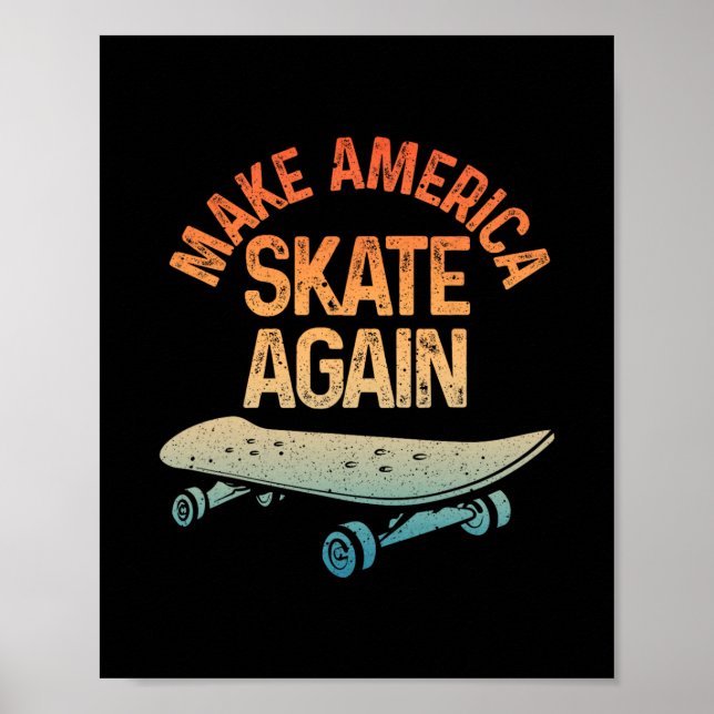 Cool Skateboard Art For Men Women Skateboarding Sk Poster (Front)