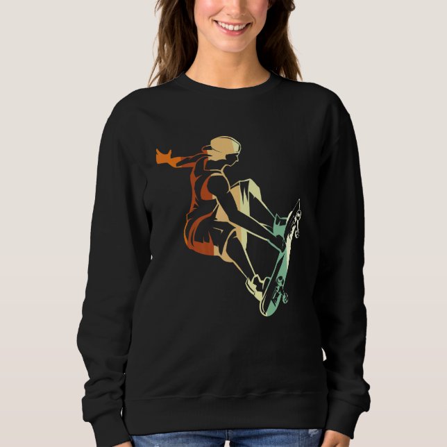 Cool Skateboard Grap Trick Vintage Skateboarding Sweatshirt (Front)