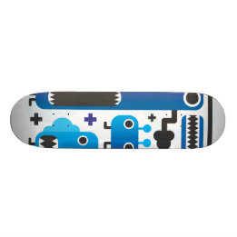 Cool skateboard with blue monster graphics