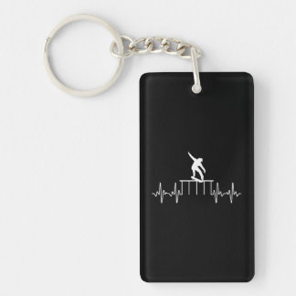 Cool Skateboarder Art For Skateboard Key Ring