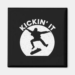 Cool Skateboarding Art For Men Women Skateboarder Magnet