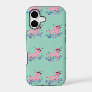 Cool Skateboarding Dachshund Funny Dog Art