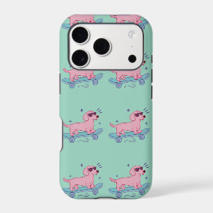 Cool Skateboarding Dachshund Funny Dog Art