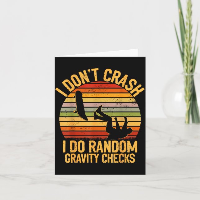 Cool Skateboarding Lover Men Women Kids Skater Ska Card (Front)