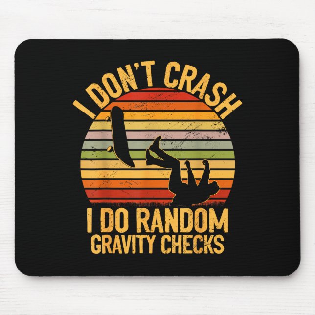 Cool Skateboarding Lover Men Women Kids Skater Ska Mouse Pad (Front)