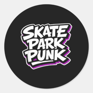 Cool Skateboarding Skateboarder Skater nager Classic Round Sticker