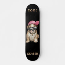 COOL SKATER DOG SKATEBOARD