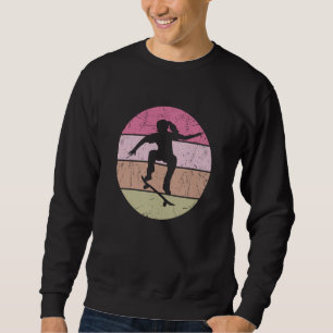 Cool Skater Girl Vintage Retro Skateboarding Skate Sweatshirt