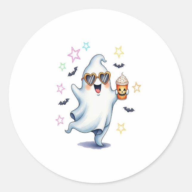 Cool Skeleton at the Beach Classic Round Sticker (Front)