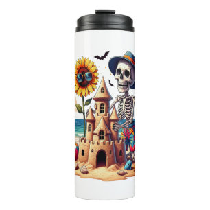 Cool Skeleton at the Beach Thermal Tumbler