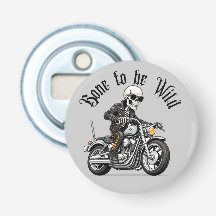 Cool Skeleton Bone to be Wild Riding a Motorcycle 