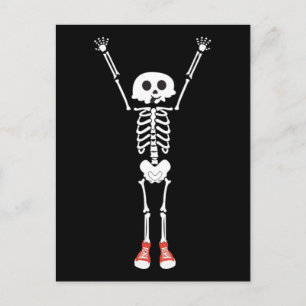 Cool Skeleton Halloween Design Postcard