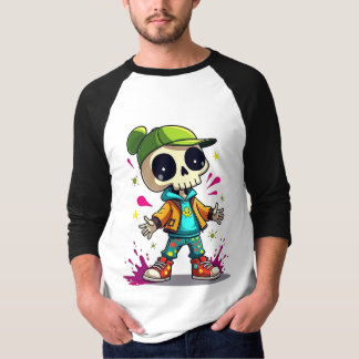 Cool Skeleton Kid – Colour Splash Streetwear T-Shirt