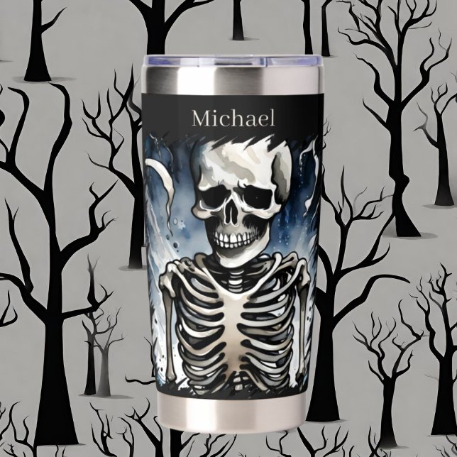 Cool skeleton lovers add name  insulated tumbler (Creator Uploaded)
