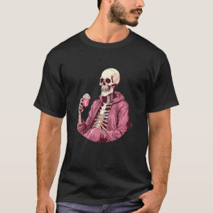 Cool Skeleton loves Ice Cream for summery Sweets L T-Shirt