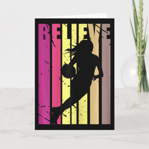 Cool Sketll Girls Birthday Player Vintage Retro St Card
