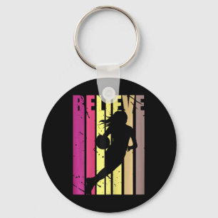 Cool Sketll Girls Birthday Player Vintage Retro St Key Ring