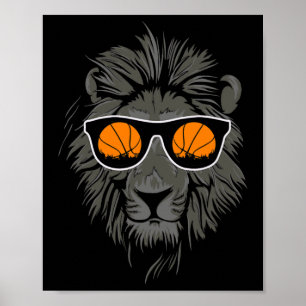 Cool Sketll Lion With Sungles Poster