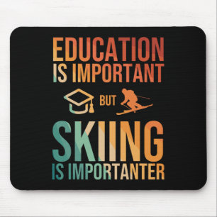 Cool Ski Art For Men Women Kids Nordic Mountain Sk Mouse Pad