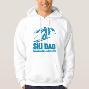 Cool Ski Dad Funny Winter Sports Gift Design Hoodie