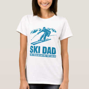 Cool Ski Dad Funny Winter Sports Gift Design T-Shirt