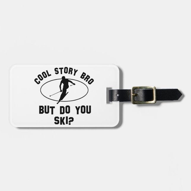cool  ski designs luggage tag (Front Horizontal)