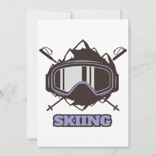Cool Ski Helmet Invitation