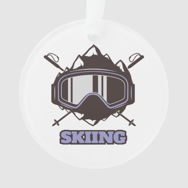 Cool Ski Helmet  Ornament (Front)