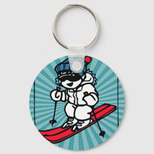 Cool Skier skiing lover skiing gift for skier Key Ring
