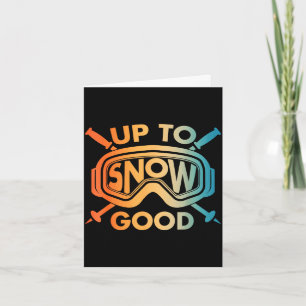 Cool skiing design for men women ski skier snow card