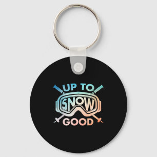 Cool skiing design for men women ski skier snow key ring