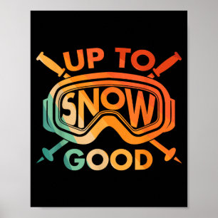 Cool skiing design for men women ski skier snow poster