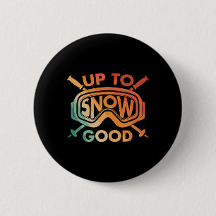 Cool Skiing Design For Men Women Ski Skier Snow Sk 6 Cm Round Badge