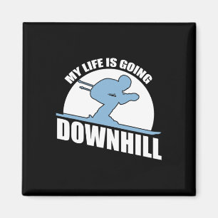 Cool Skiing Design For Men Women Snow Skier Ski Lo Magnet
