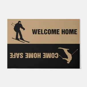Cool Skiing Player Doormat, Sports Mat