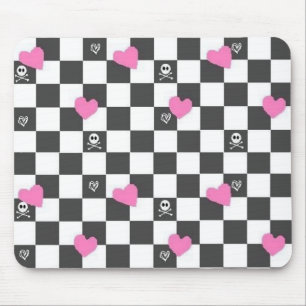 Cool skull heart mousepad