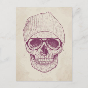 Cool skull postcard