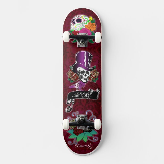 Cool Skull Trio Skateboard (Front)