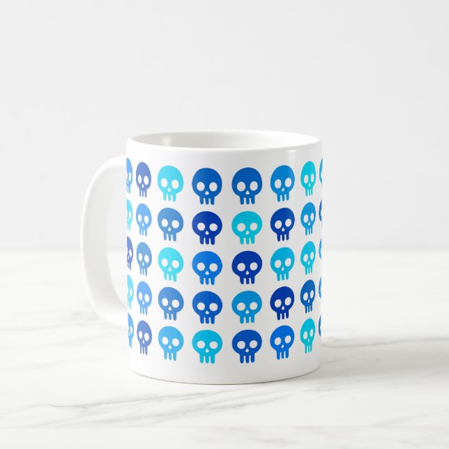 Cool Skull Vibes Coffee Mug (Front Left)