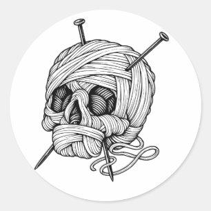 Cool Skull with Sunglasses and Backward Cap Classic Round Sticker