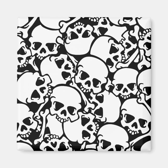 cool skulls magnet (Front)