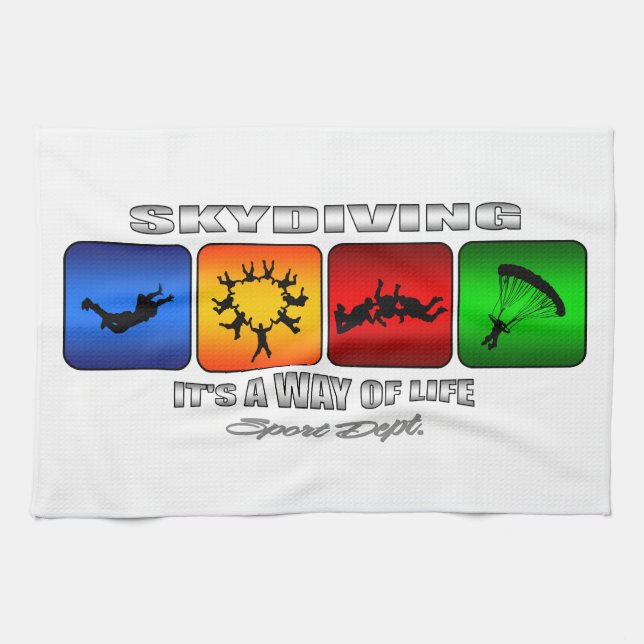 Cool Skydiving It Is A Way Of Life Tea Towel (Horizontal)