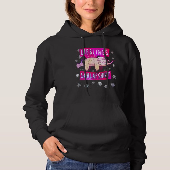 Cool Sleep Funny Sloth Proud Hoodie (Front)