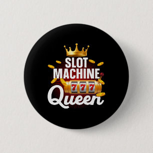 Cool Slot Machine Queen Art For Women Girls Casino 6 Cm Round Badge