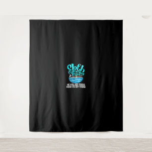 Cool Sloth Swimming Team Funny Animal Swimmer Tapestry