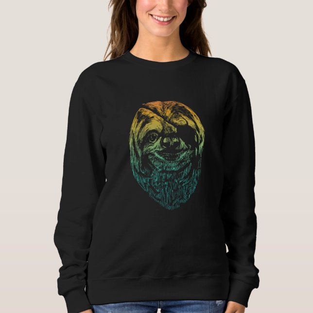 Cool SLOTH with eye patch Sweatshirt (Front)