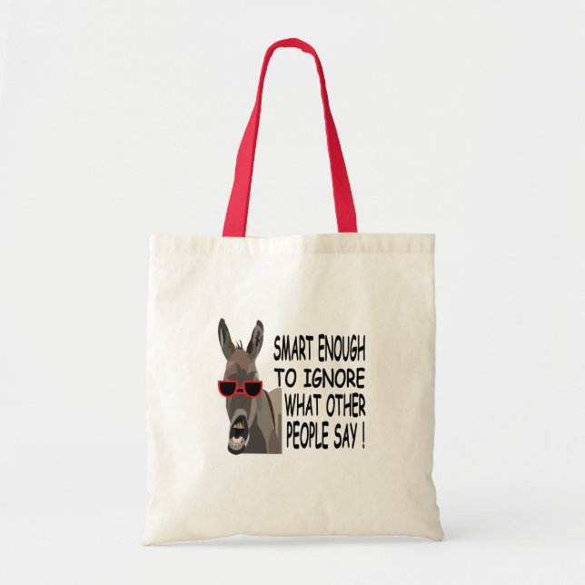 Cool Smart Donkey  Tote Bag (Front)